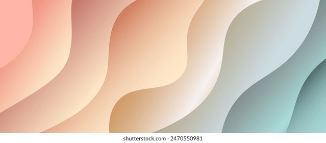 Pastel Color Cream Background. vector