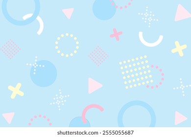 Pastel color cute geometric design background