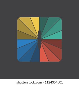Pastel Color. Depth Effect. Metallic Effect. Rainbow in square shape. metallic rainbow. beatiful color. modern color.
