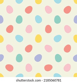 color pastel óvulos orientales patrón vectorial sin soldadura, coloridos huevos fondo gráfico	