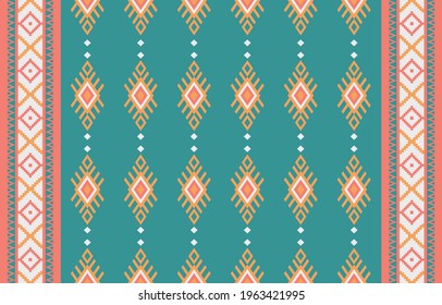 Pastel color Ethnic abstract beautiful art. Seamless pattern in tribal, folk embroidery, and Mexican style. Aztec geometric art ornament print. Design for carpet, clothing, wrapping,fabric,cover.