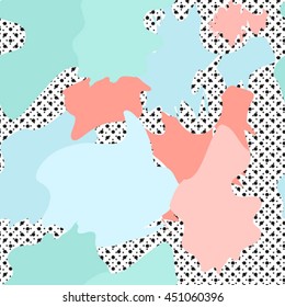 pastel color geometric abstract pattern  background. camouflage with polka dot pattern