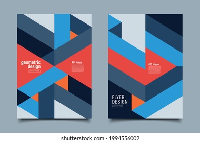 Pastel Color Geometric Background Flyer Design Template