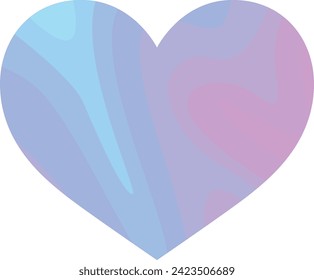 pastel color heart shape, different shades and colors, heart vector illustration for valentines day.