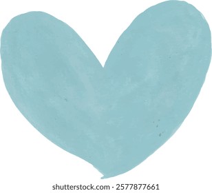 Pastel color heart shape hand drawn watercolor