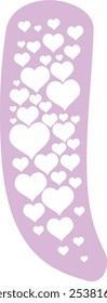 Pastel carta de amor de cor I forma design de tipografia no fundo branco plano transparente para cartão, camisa, capuz, t-shirt, roupas, tag, caneca, ícone, cartaz ou distintivo