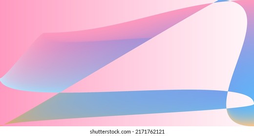 Pastel Color Minimal Modern Illustration. Neon Technology Shape Fluid Dynamic Gradient Mesh. Psychedelic Multicolor Layers Digital Horizontal Lines. Rainbow Smooth Pink Futuristic Original Background.