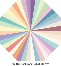 Pastel color in octagon shape, vector illustration. 