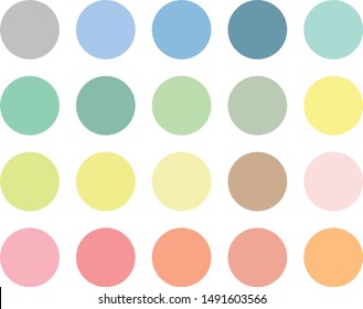 pastel color pattern collection catalog isolated on white background