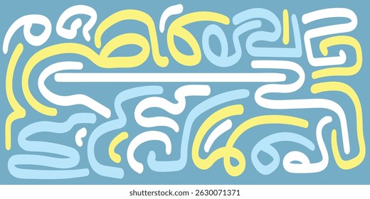 Pastel color pencil arrow doodles set - hand drawn swirls, curved lines, chaotic pointers. Chalk sketches, artistic design elements pack. Grunge style marker scribbles, crayon strokes outline drawings