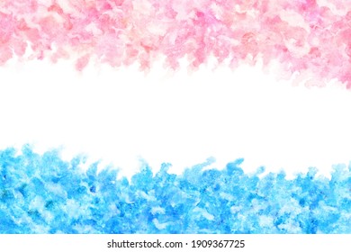 pastel color pink blue water wave abstract on natural grunge watercolor hand paint background, vector illustration