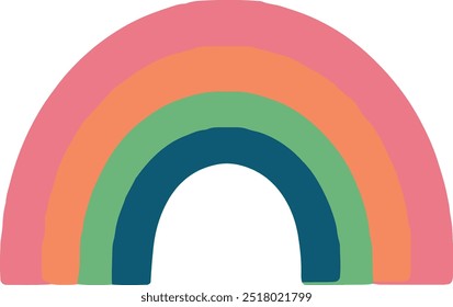 Pastel color rainbows collection. Boho clipart for nursery decoration with cute rainbows. Perfect for baby shower, birthday, children's party. Gender neutral nursery graphics. Whimsical Rainbow.