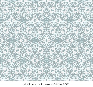 Pastel color seamless lace pattern with abstract geometric flower. Fashion design background for invitation card. Vector illustration