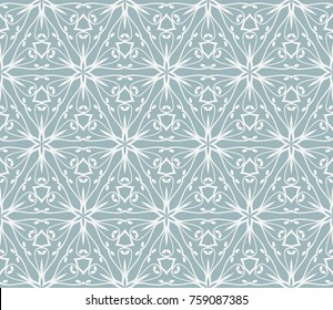 Pastel color seamless lace pattern with abstract geometric flower. Fashion design background for invitation card. Vector illustration
