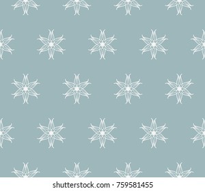 Pastel color seamless lace pattern with abstract geometric flower. Fashion design background for invitation card. Vector illustration