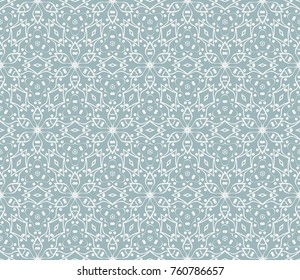 Pastel color seamless lace pattern with abstract geometric flower. Fashion design background for invitation card. Vector illustration