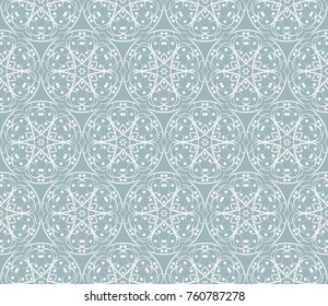 Pastel color seamless lace pattern with abstract geometric flower. Fashion design background for invitation card. Vector illustration