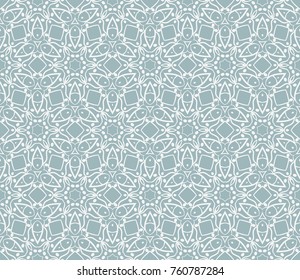 Pastel color seamless lace pattern with abstract geometric flower. Fashion design background for invitation card. Vector illustration