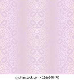 Pastel color Seamless Pattern With Abstract Floral And Leave Style. Repeating Sample Figure And Line. For Modern Interiors Design, Wallpaper, Textile Industry. Vector