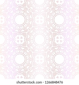 Pastel color Seamless Pattern With Abstract Floral And Leave Style. Repeating Sample Figure And Line. For Modern Interiors Design, Wallpaper, Textile Industry. Vector