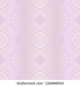 Pastel color Seamless Pattern With Abstract Floral And Leave Style. Repeating Sample Figure And Line. For Modern Interiors Design, Wallpaper, Textile Industry. Vector