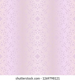 Pastel color Seamless Pattern With Abstract Floral And Leave Style. Repeating Sample Figure And Line. For Modern Interiors Design, Wallpaper, Textile Industry. Vector