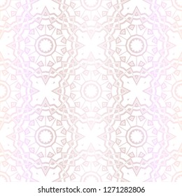 Pastel color Seamless Pattern With Abstract Floral And Leave Style. Repeating Sample Figure And Line. For Modern Interiors Design, Wallpaper, Textile Industry. Vector