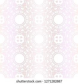 Pastel color Seamless Pattern With Abstract Floral And Leave Style. Repeating Sample Figure And Line. For Modern Interiors Design, Wallpaper, Textile Industry. Vector