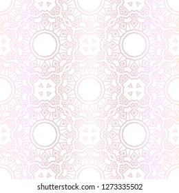 Pastel color Seamless Pattern With Abstract Floral And Leave Style. Repeating Sample Figure And Line. For Modern Interiors Design, Wallpaper, Textile Industry. Vector