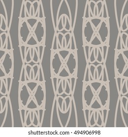 Pastel color seamless pattern with geometric ornaments