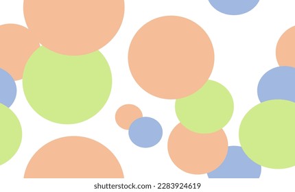 pastel color seamless repeat circle pattern, replete image, design for fabric printing