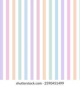 Pastel color stripe seamless pattern design
