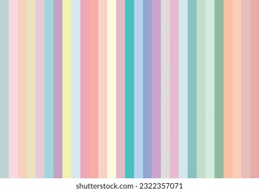 Pastel color striped in vertical, vector illustration.