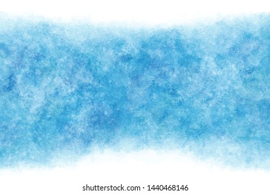 Pastel color summer blue sky abstract or natural grunge watercolor paint background