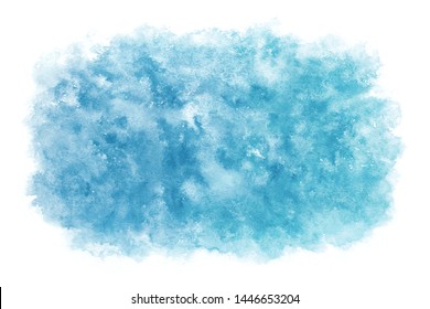 Pastel color summer blue sky abstract or natural grunge watercolor paint background
