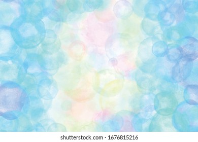 pastel color summer blue sky abstract on natural grunge watercolor hand paint dot pattern background, vector illustration