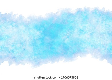 pastel color summer blue sky abstract on natural grunge watercolor hand paint background, vector illustration