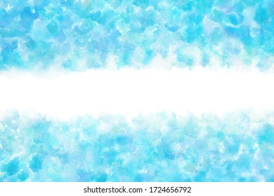 pastel color summer blue sky abstract on natural grunge watercolor hand paint background, vector illustration