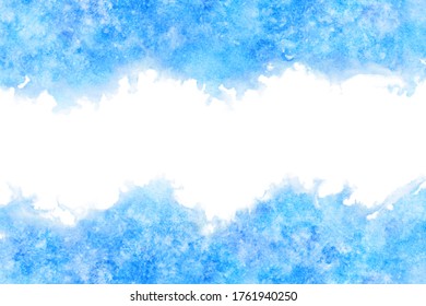 pastel color summer blue sky abstract on natural grunge watercolor hand paint background, vector illustration