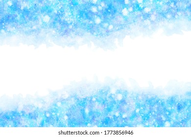 pastel color summer blue sky abstract on natural grunge watercolor hand paint background, vector illustration