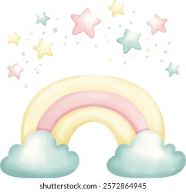 pastel color sweet dream cloudy gnome.
