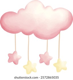 pastel color sweet dream cloudy gnome.