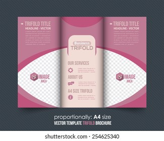 Pastel Color Tri Fold Brochure Vector Design. Corporate Leaflet, Cover Template