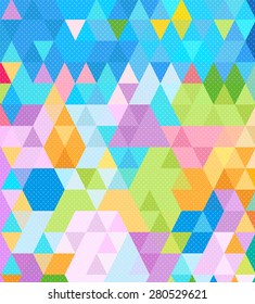Pastel color triangle dot background