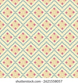pastel color tribal vector seamless pattern with doodle elements. aztec fancy abstract geometric art print. ethnic hipster background. hand drawn. Wallpaper, cloth design, fabric, tissue, textile
