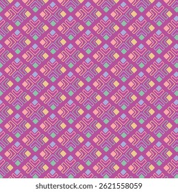 pastel color tribal vector seamless pattern with doodle elements. aztec fancy abstract geometric art print. ethnic hipster background. hand drawn. Wallpaper, cloth design, fabric, tissue, textile
