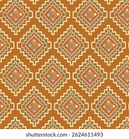 pastel color tribal vector seamless pattern with doodle elements. aztec fancy abstract geometric art print. ethnic hipster background. hand drawn. Wallpaper, cloth design, fabric, tissue, textile
