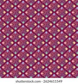 pastel color tribal vector seamless pattern with doodle elements. aztec fancy abstract geometric art print. ethnic hipster background. hand drawn. Wallpaper, cloth design, fabric, tissue, textile
