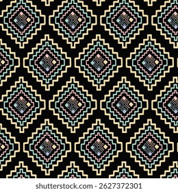pastel color tribal vector seamless pattern with doodle elements. aztec fancy abstract geometric art print. ethnic hipster background. hand drawn. Wallpaper, cloth design, fabric, tissue, textile
