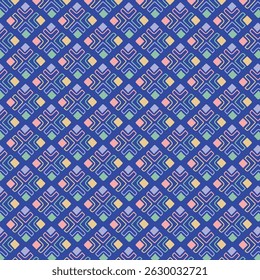 pastel color tribal vector seamless pattern with doodle elements. aztec fancy abstract geometric art print. ethnic hipster background. hand drawn. Wallpaper, cloth design, fabric, tissue, textile
